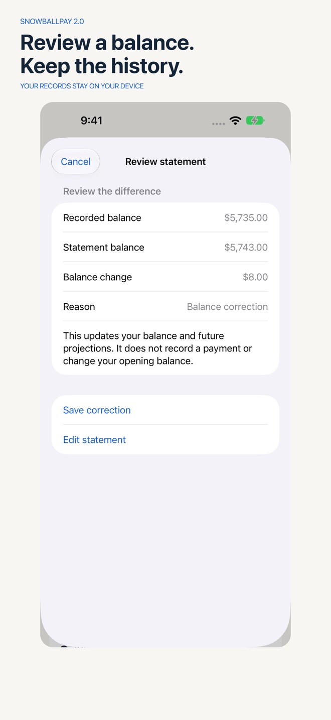 SnowballPay: Debt Payoff screenshot 2