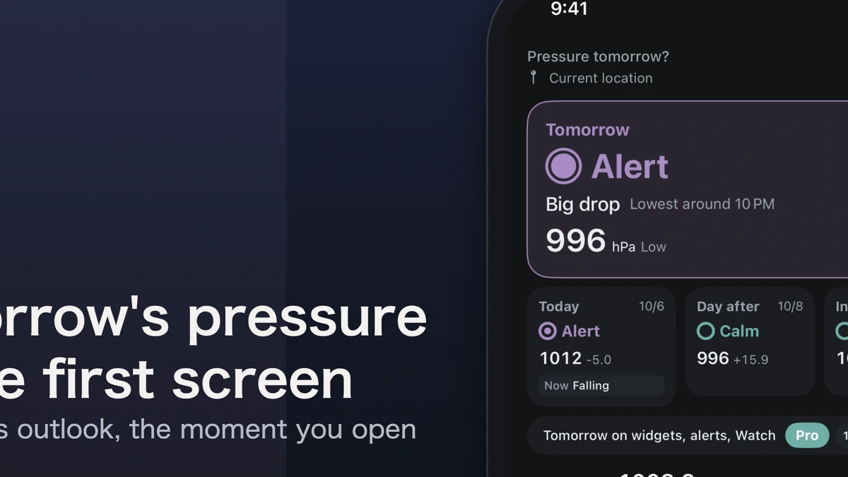 Pressure Tomorrow? - Headache App Store product page header