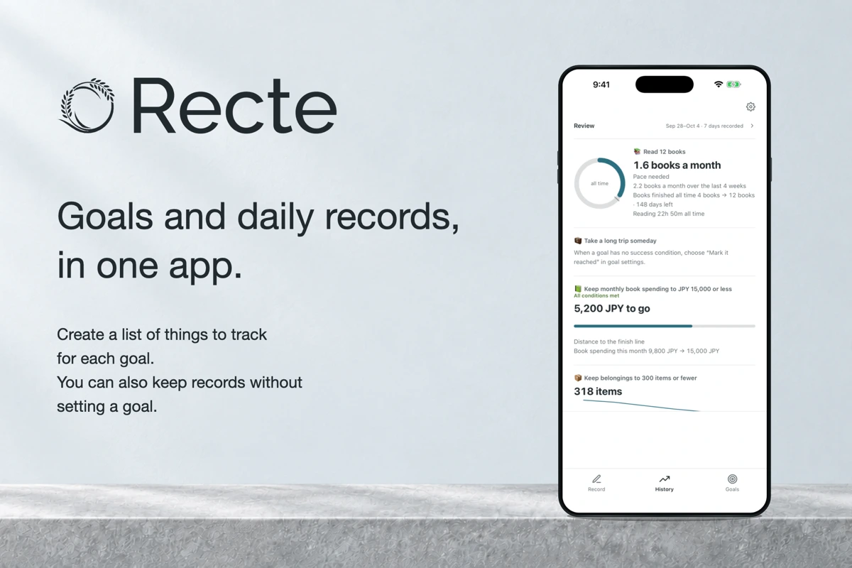 Recte - Flexible Life Tracker search result
