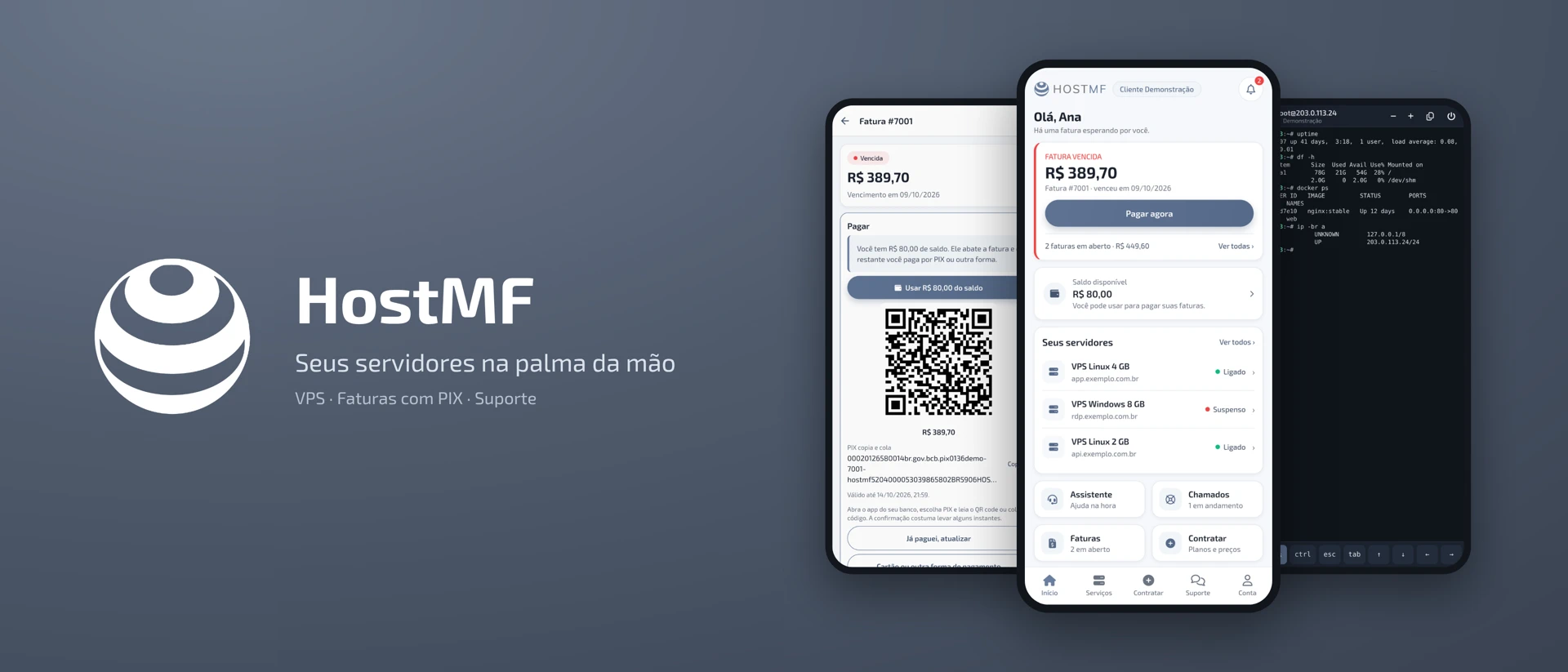 HostMF Cloud product page header