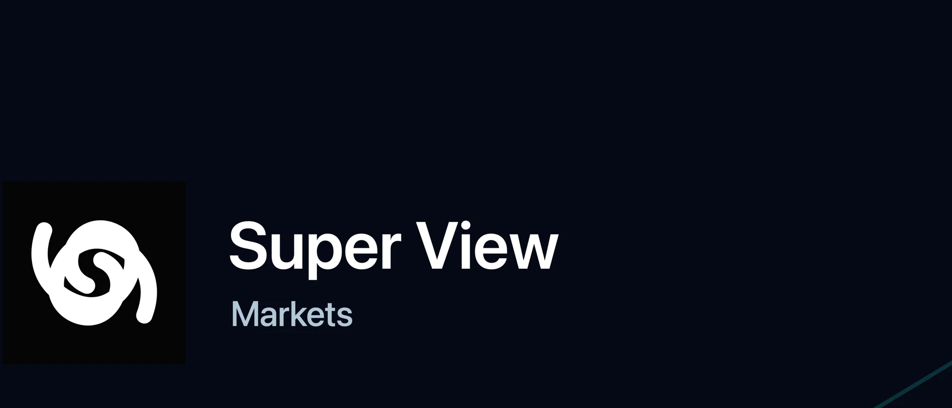 Super View Markets product page header