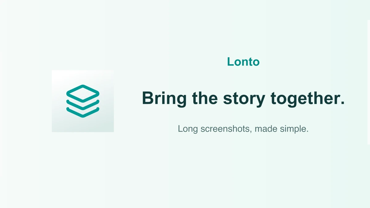Lonto - Long Screenshots App Store product page header