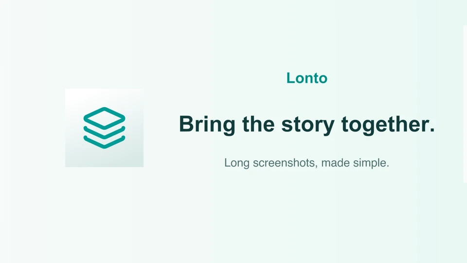 Lonto - Long Screenshots App Store product page header