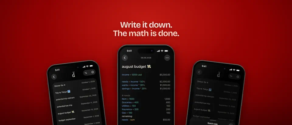 dapter: notes that do math