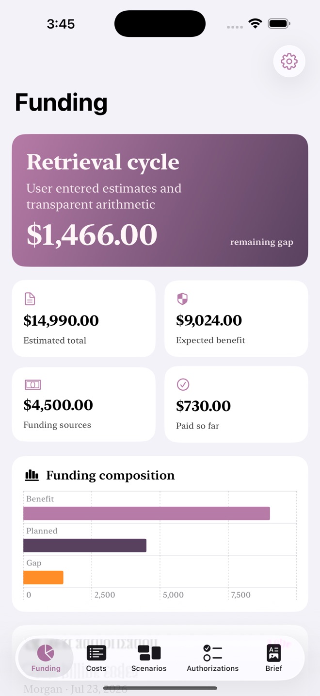 CycleFund: Fertility Costs screenshot 1