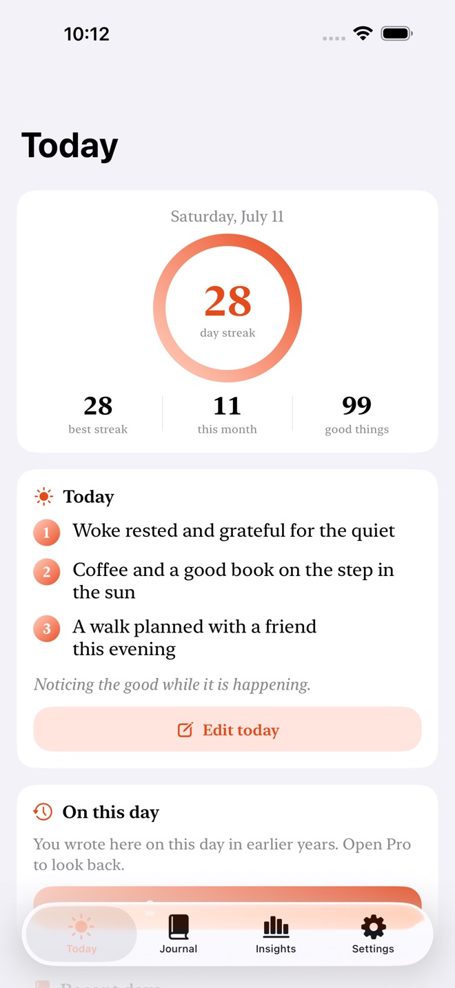 ThreeGoods: Gratitude capture d’écran 1