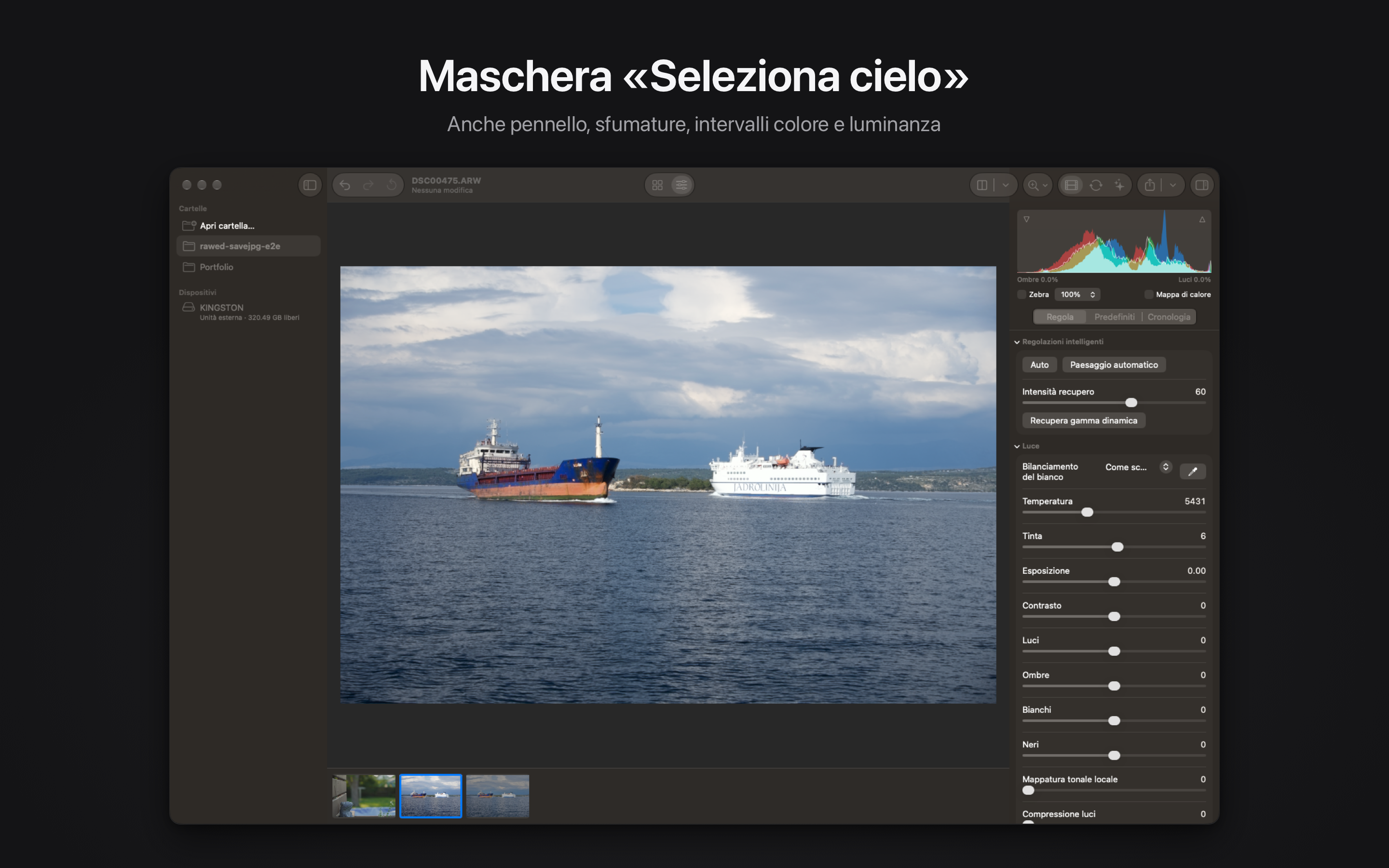 Rawed: RAW Photo Editor macOS screenshot 3 showing app interface