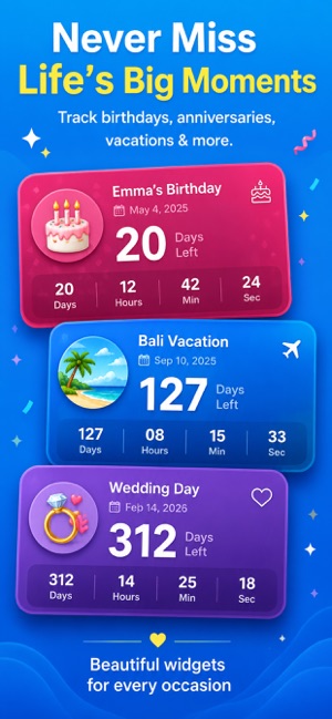 Big Day Countdown: Widget screenshot 1