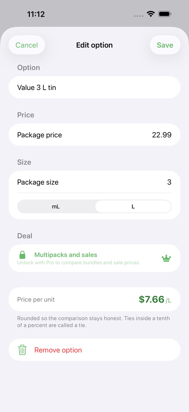 UnitPrice: Price Per Unit capture d’écran 4