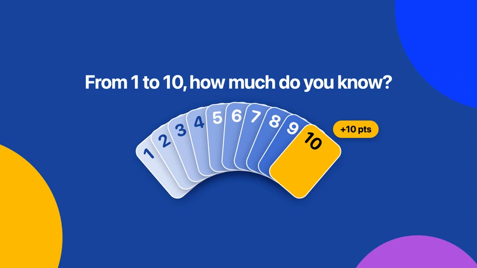 From 1 to 10: Trivia Game App Store product page header