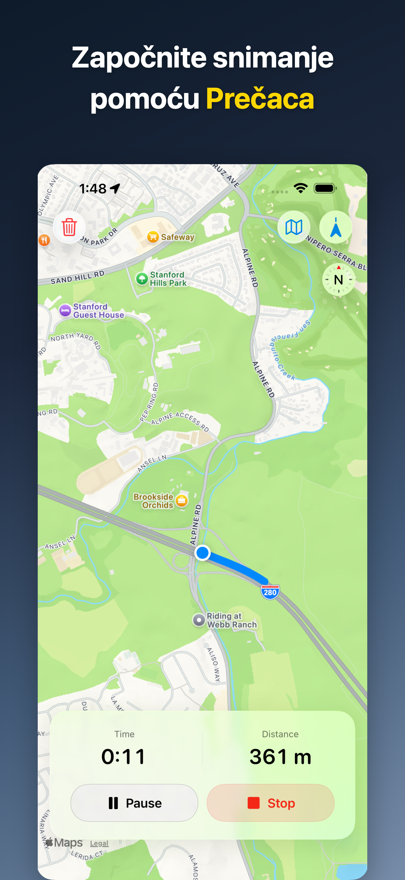DriveTracker - Driving Log iOS screenshot 1 showing app interface