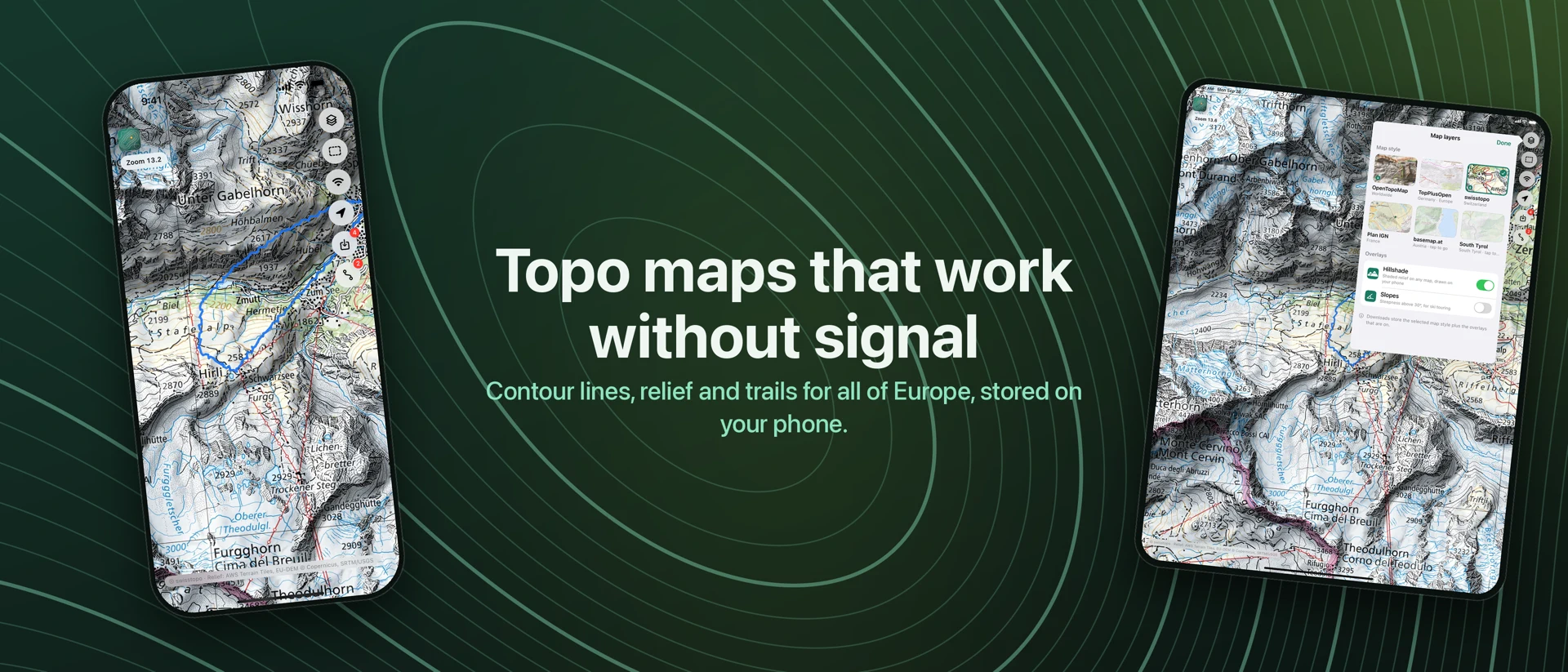 Offline Topo Map product page header