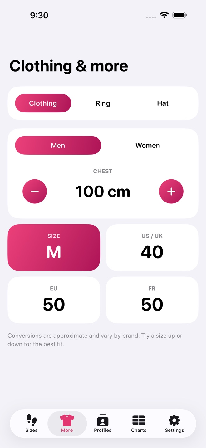 ShoeSizer: Size Converter screenshot 2
