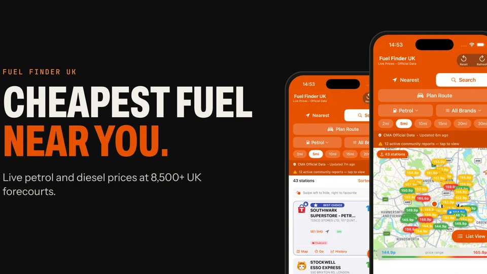Fuel Finder UK - Live Prices App Store product page header