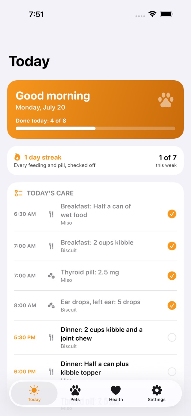 TailDiary: Pet Care screenshot 1