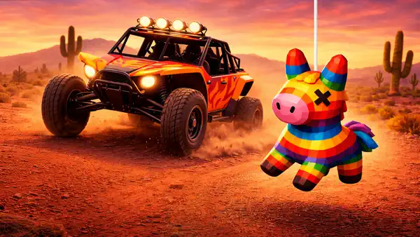 Hit the piñata, win the race!