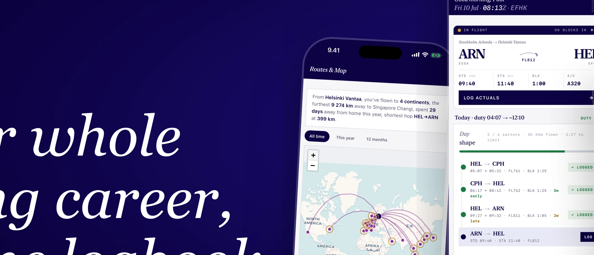 Logbird product page header