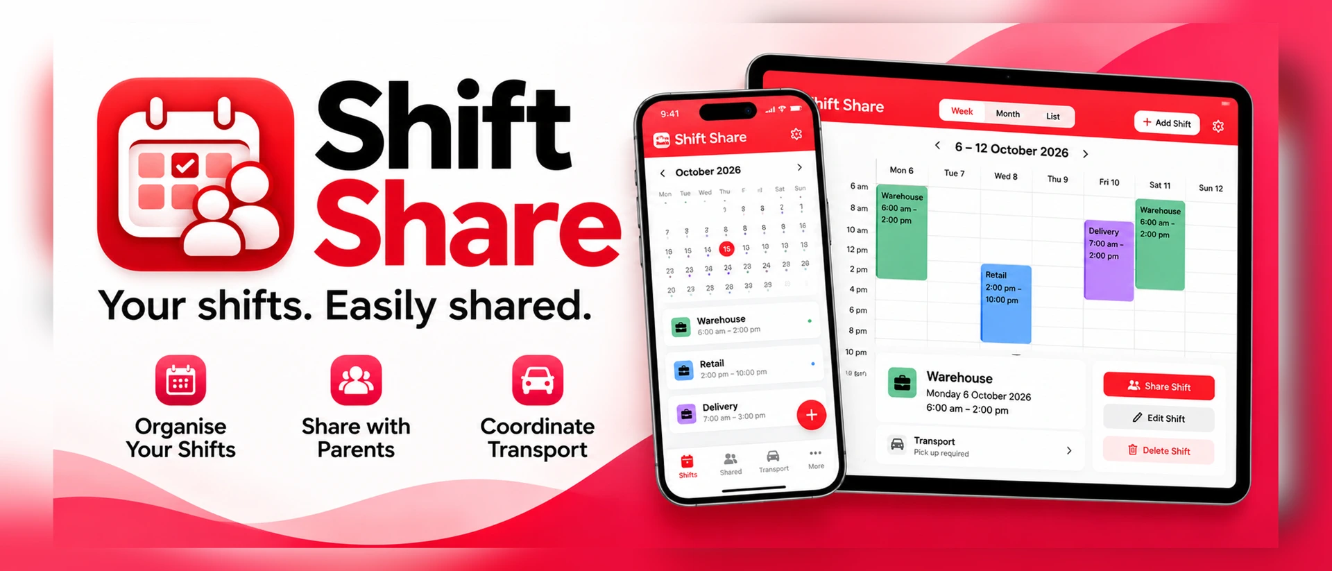 My Shift Share product page header