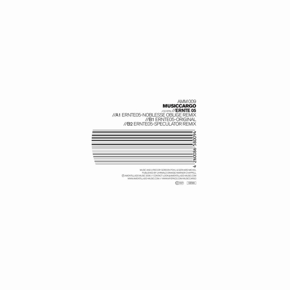 Обложка альбома «Ernte05 - EP» — Musiccargo