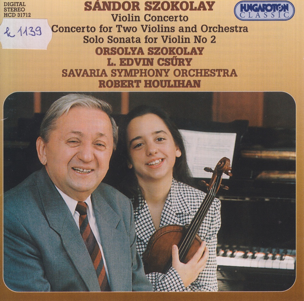 Обложка альбома «Szokolay: Works for Violin» — Orsolya Szokolay, L. Edvin Csűry, Savaria Symphony Orchestra & Robert Houlihan