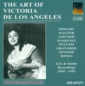 Cover art for Vocal Recital: Angeles, Victoria De Los - Mozart, W.A. - Wagner, R. - Gounod, C.-F. - Massenet, J. - Granados, E. - Fuste, E. - Turina, J. (1949-1955) by Philharmonia Orchestra, Victoria de los Ángeles, Walter Susskind, Anatole Fistoulari, Gerald Moore, The Metropolitan Opera Chorus, Pierre Monteux, The Metropolitan Opera Orchestra, Cesare Valletti, Jussi Björling, Robert Merrill, Sir Thomas Beecham, The RCA Victor Orchestra, John Reardon, Giorgio Tozzi, Lucine Amara, Tito Gobbi, Anna Maria Canali, Rome Teatro Reale Opera Chorus, Rome Teatro Reale Opera Orchestra, Gianandrea Gavazzeni & Giuseppe di Stefano