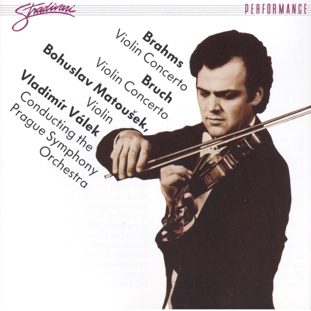 Обложка альбома «Brahms: Violin Concerto, Bruch: Violin Concerto» — Bohuslav Matousek, Prague Symphony Orchestra & Vladimir Valek