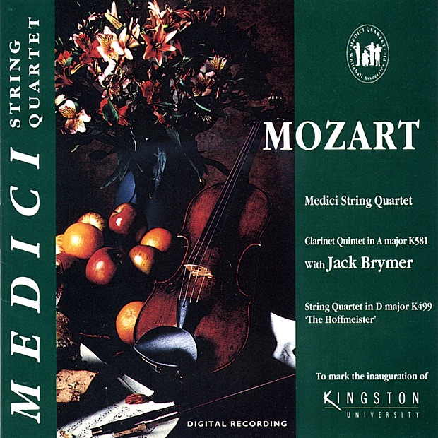 Обложка альбома «Mozart: Clarinet Quinter in A Major and String Quartet in D Major» — Medici String Quartet & Jack Brymer