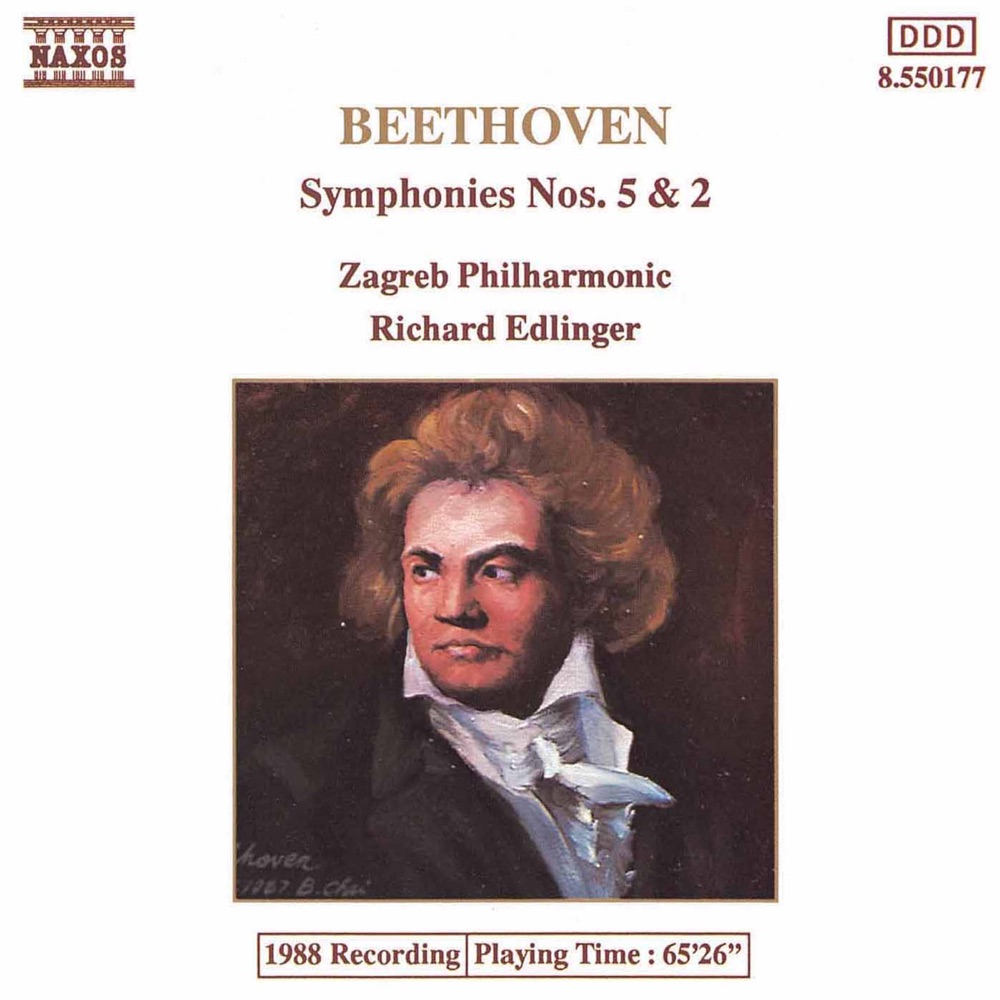 Обложка альбома «Beethoven: Symphonies Nos. 5 & 2» — Richard Edlinger & Zagreb Philharmonic Orchestra