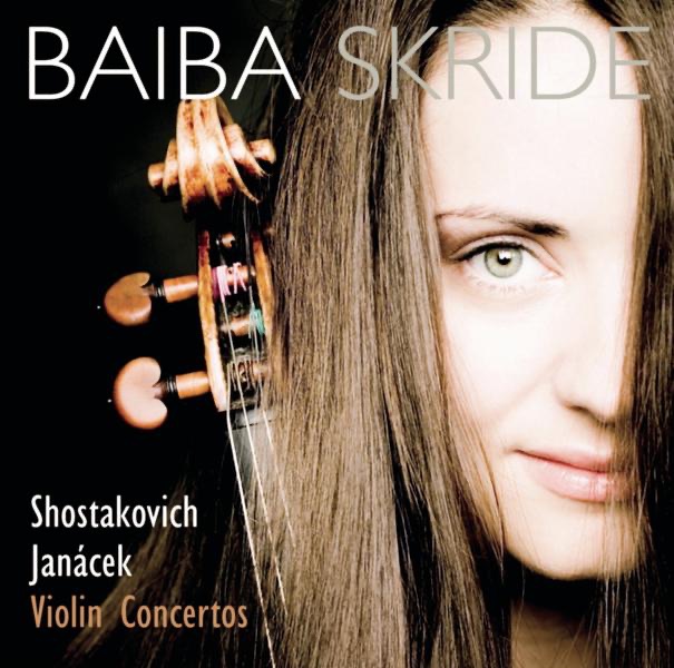 Обложка альбома «Shostakovich & Janáček: Violinkonzerte» — Baiba Skride, Munich Philharmonic, Rundfunk-Sinfonieorchester Berlin, Marek Janowski & Mikko Franck