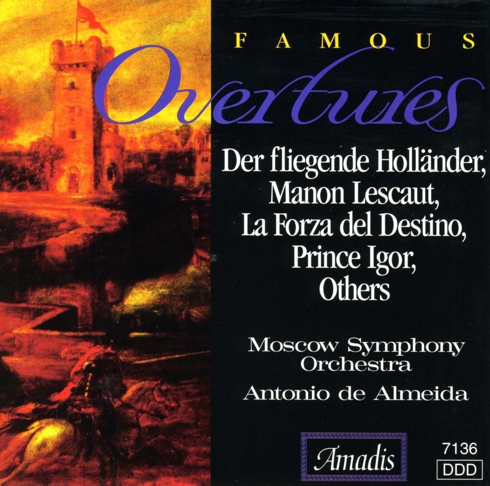 Обложка альбома «Famous Overtures, Vol. 1» — Antonio de Almeida & Moscow Symphony Orchestra