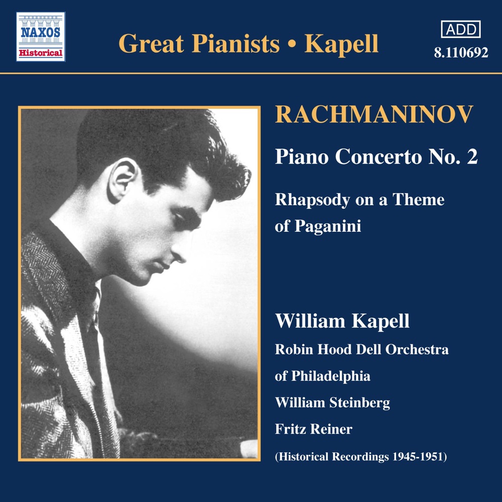 Обложка альбома «Rachmaninov: Piano Concerto No. 2 - Rhapsody On a Theme of Paganini» — William Kapell