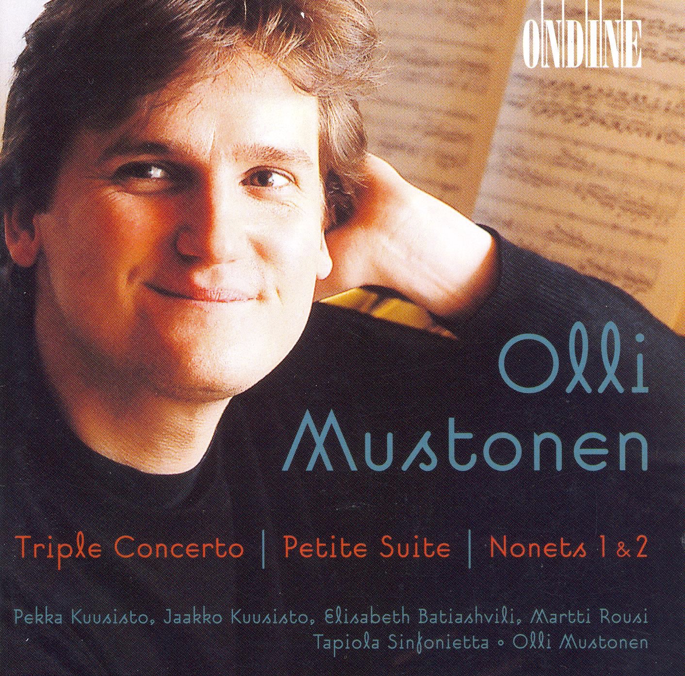 Mustonen: Triple Concerto, Petite Suite, Nonets Nos. 1 and 2 & Frogs Dancing On Water Lilies by Jaakko Kuusisto, Pekka Kuusisto, Olli Mustonen & Tapiola Sinfonietta album cover