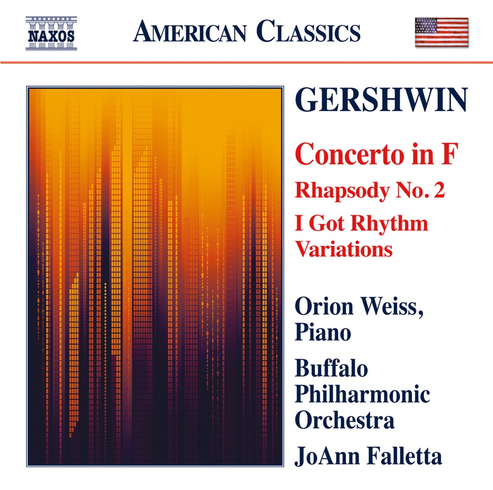 Обложка альбома «Gershwin: Piano Concerto, Second Rhapsody & I Got Rhythm Variations» — Orion Weiss, JoAnn Falletta & Buffalo Philharmonic Orchestra