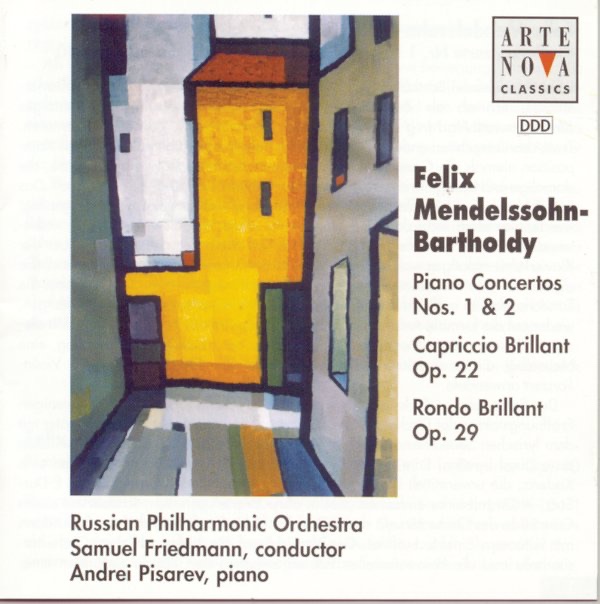 Обложка альбома «Mendelssohn: Piano Concertos No. 1 & No. 2» — Samuel Friedmann, Andrei Pisarev & Russian Philharmonic Orchestra