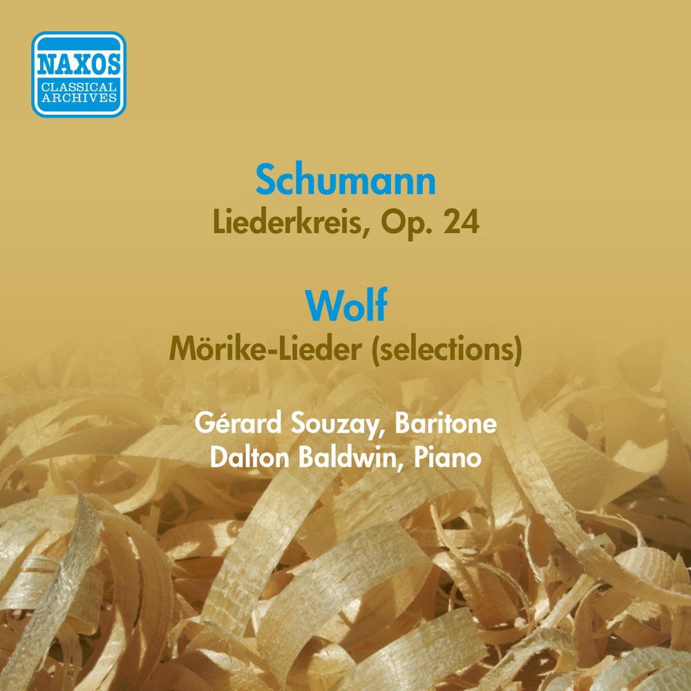 Обложка альбома «Schumann, R.: Liederkreis - Wolf, H.: Morike Lieder (Excerpts) (Souzay) (1956)» — Dalton Baldwin & Gerard Souzay