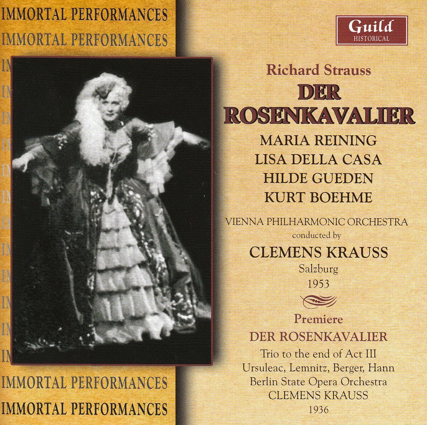 R. Strauss: Der Rosenkavalier by Vienna Philharmonic, Maria Reining & Clemens Krauss album cover