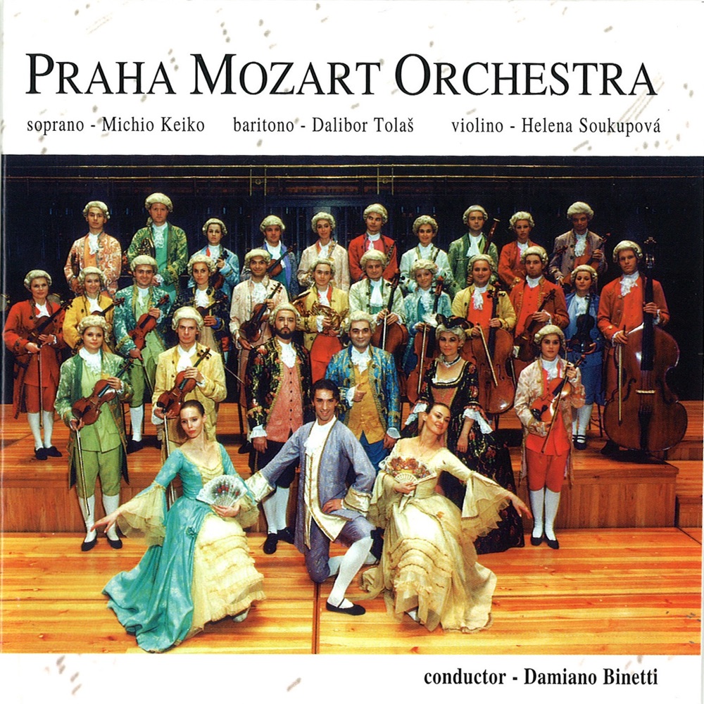Обложка альбома «Mozart: Selected Works» — Praha Mozart Orchestra & Damiano Binetti