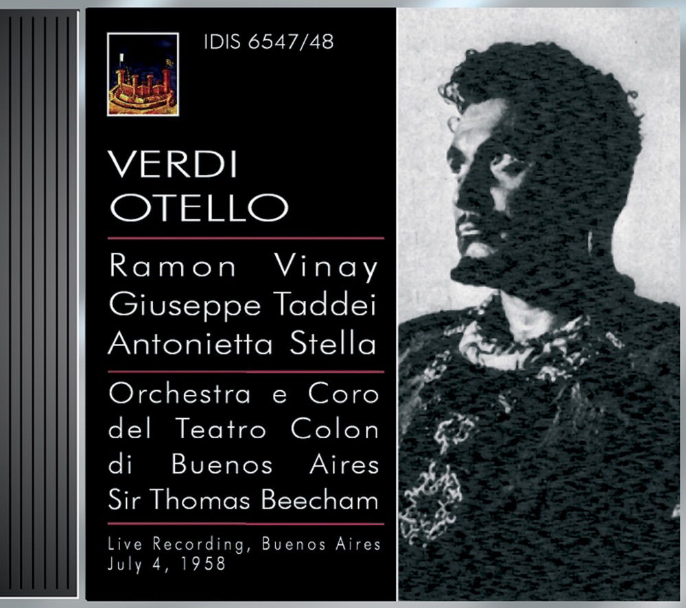 Обложка альбома «Verdi: Otello [Opera] (1958)» — Giuseppe Modesti, I. Pasini, Buenos Aires Teatro Colon Chorus, Giuseppe Taddei, Sir Thomas Beecham, Antonietta Stella, Z. Negroni, V. Di Toto, Buenos Aires Teatro Colon Orchestra, Ramon Vinay & Gianluca Moschetti