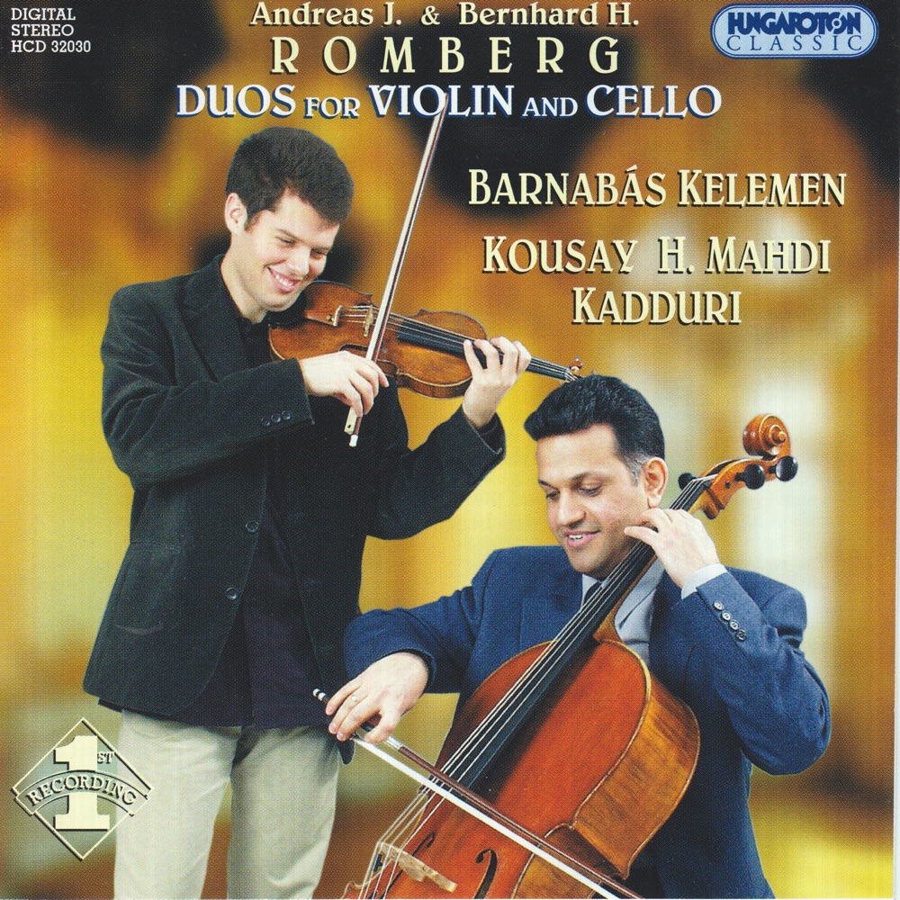 Обложка альбома «Duos pour Violon et Violoncell» — Kousay Mahdi Kadduri & Barnabás Kelemen