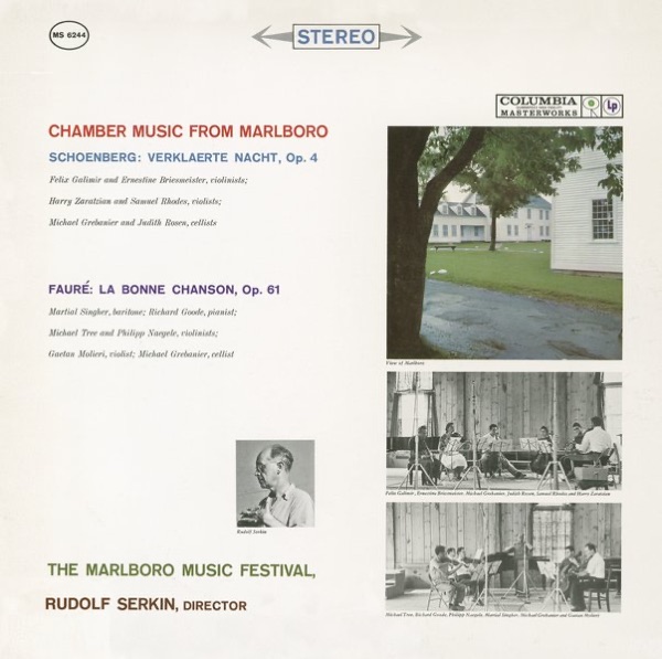 Chamber Music from Marlboro - Schoenberg: Verklaerte Nacht, Op. 4 - Fauré: La bonne chanson, Op. 61