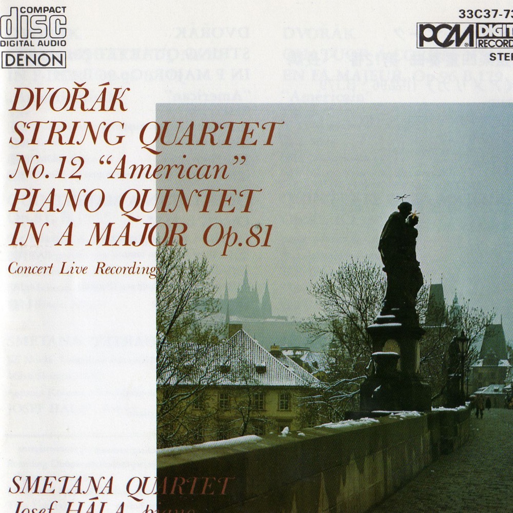 Обложка альбома «Dvořák: String Quartet No. 12 "American" & Piano Quintet» — Smetana Quartet & Josef Hála