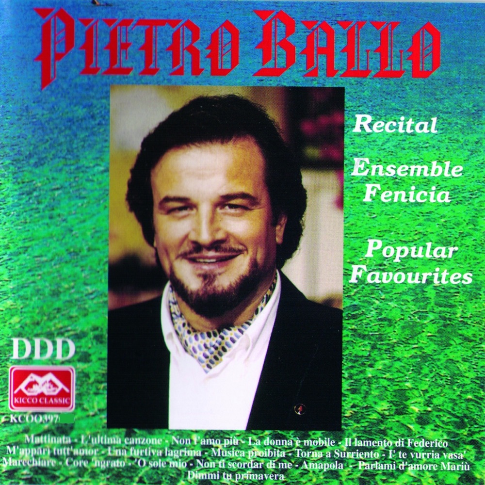 Обложка альбома «Recital - Ensemble Fenicia - Popular Favourites» — Pietro Ballo