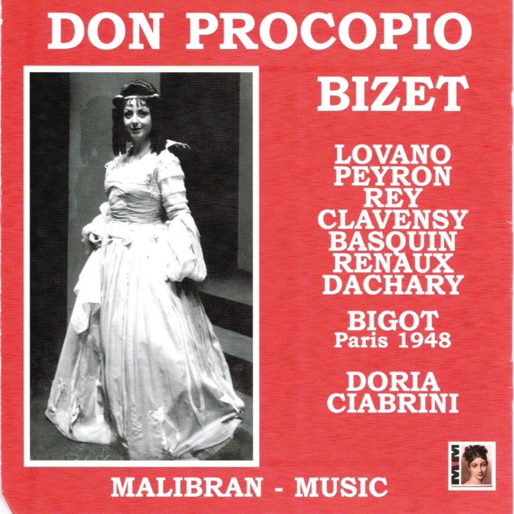 Обложка альбома «Bizet : Don Procopio» — Lucien Lovano, Joseph Peyron, Gaston Rey, Charles Clavensy, André Basquin, Nadine Renaux, Lina Dachary & Eugène Bigot