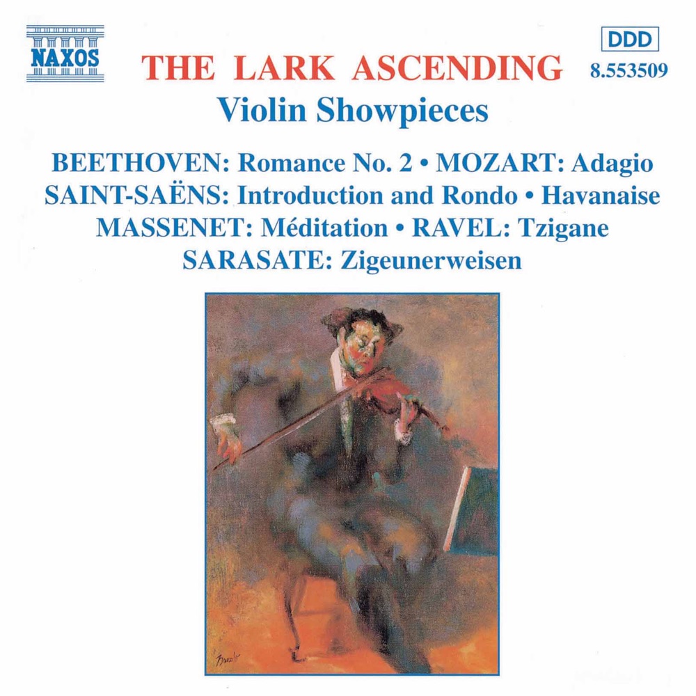 Обложка альбома «Lark Ascending (The): Violin Showpieces» — Takako Nishizaki, Stephen Gunzenhauser, Capella Istropolitana, Kenneth Jean, Slovak Philharmonic Orchestra, David Greed, David Lloyd-Jones, English Northern Philharmonia, Dong-Suk Kang, Antoni Wit, Polish National Radio Symphony Orchestra, Janos Selmeczi, Gyorgy Selmeczi, Camerata Transylvanica, Marat Bisengaliev & Johannes Wildner