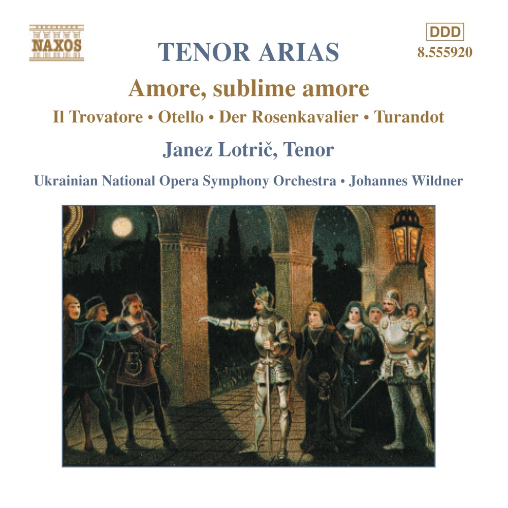 Обложка альбома «Tenor Arias» — Janez Lotric, Kyiv Chamber Choir, Johannes Wildner, Ukrainian National Opera Symphony Orchestra, Yaroslava Poberezhna & Ruslan Tansky