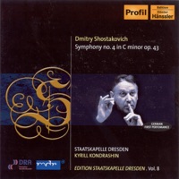 Shostakovich, D.: Symphony No. 4 (K. Kondrashin) (Staatskapelle Dresden Edition, Vol. 8) - Staatskapelle Dresden & Kirill Kondrashin