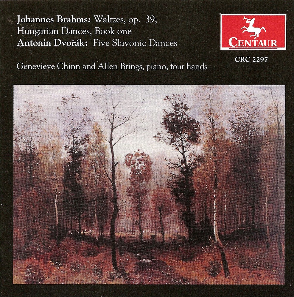 Обложка альбома «Dvorak, A.: Slavonic Dances - Brahms, J.: 21 Hungarian Dances - 16 Waltzes» — Genevieve Chinn & Allen Brings