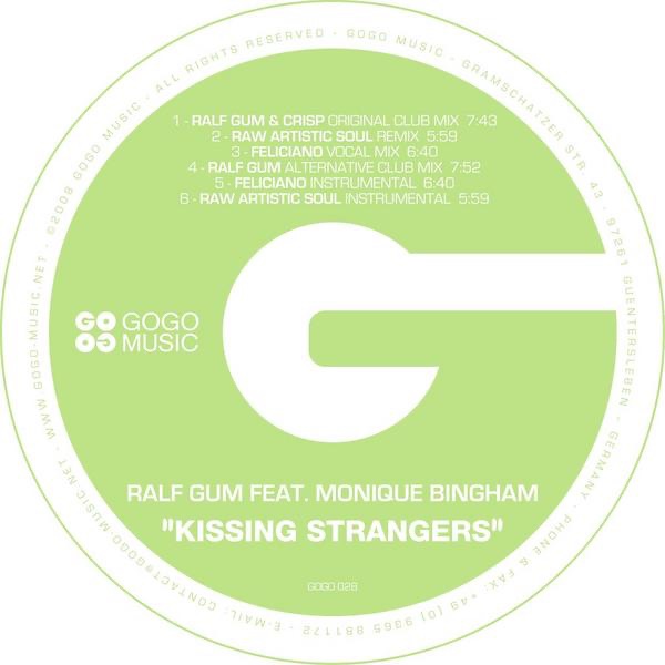 Обложка альбома «Kissing Strangers» — Monique Bingham & Ralf GUM