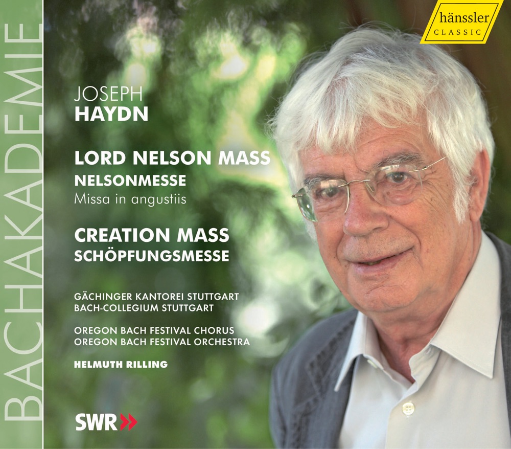 Обложка альбома «Haydn, F.J.: Masses Nos. 11 and 13» — Roxana Constantinescu, Maximilian Schmitt, Gächinger Kantorei Stuttgart, Michael Nagy, Bach Collegium Berlin, Letizia Scherrer, Helmuth Rilling, Oregon Bach Festival Choir, Oregon Bach Festival Orchestra, Lothar Odinius, Markus Eiche & Donna Brown