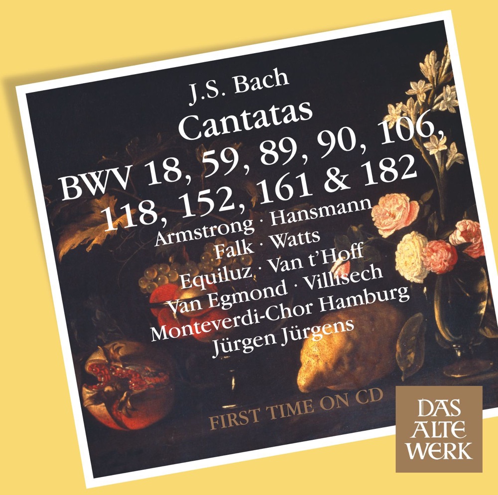 Обложка альбома «J.S. Bach: Cantatas, BWV 106, 182, 152, 118, 18, 89, 90, 161 & 59» — Ad Mater, Gustav Leonhardt & Monteverdi-Chor Hamburg